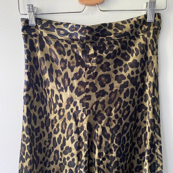 Zara satin leopard print maxi skirt - Size Medium - Picture 3 of 3